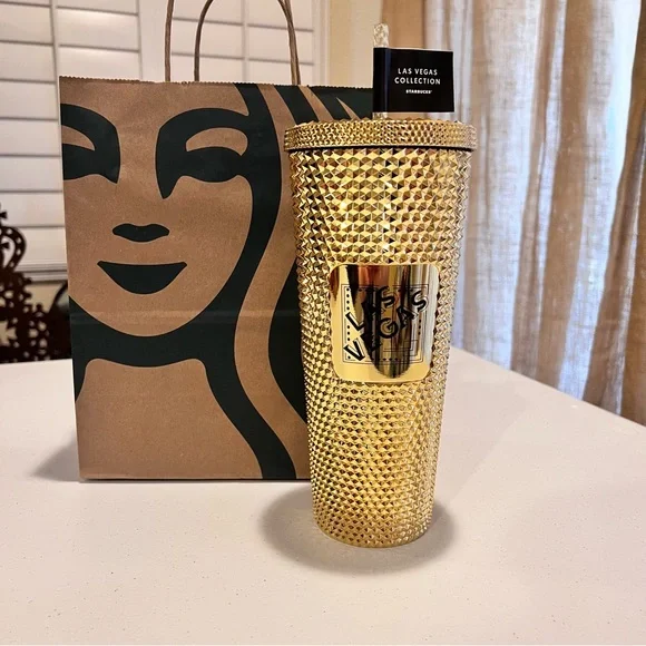 🌟🎰🌟 VENTI Las Vegas Starbucks cup. Gorgeous! Never used! 24oz Gold ṧ℘ᾰԻкʆ⑂! - Picture 7 of 15